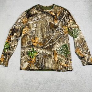 Gamehide Realtree Edge Camo Hunting Shirt Mens L Green Mesh Back WS3